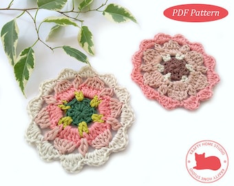 Crochet coasters Pattern, Crochet small doily pattern, round doily pattern for beginners, Instant Download 5036