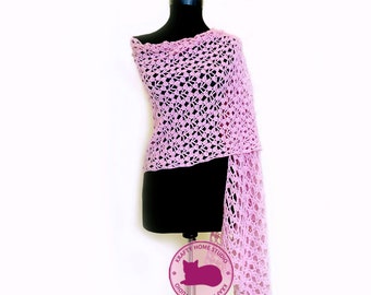 Crochet scarf pattern, long rectangle shawl pattern, crochet wide scarf, Instant Download 1028