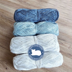 Summer Sparkle Yarn Collection: Cotton-Viscose Blend with Shiny Silver Thread, yarn with silver shimmer