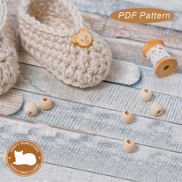 Crochet baby booties pattern, newborn booties crochet tutorial, baby girl shoes, baby boy pattern, shoes crocheted, Instant Download 4020