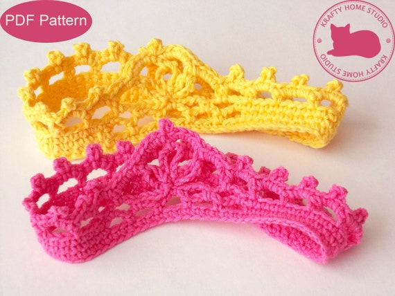 Crochet Headband Pattern Baby Crown Pattern Beginner | Etsy