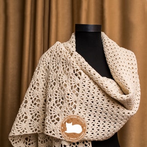 Rectangle shawl pattern, Women Scarf Pattern, PDF, Instant Download 1010A image 2