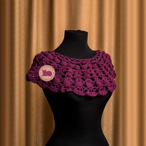 Crochet Collar Pattern, Detachable Crochet Collar Pattern, Collar for Women, open work collar, Peter Pan Collar, Instant Download 2002