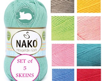 NAKO hosgeldin baby yarn, soft bamboo yarn, baby clothes, DK weight, soft yarn, baby accessories, baby hat, baby sock yarn