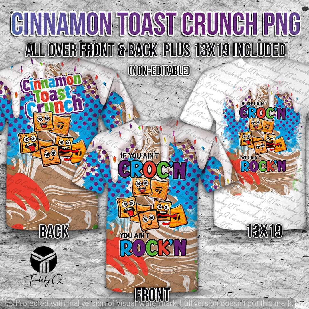 All Over & 13x19 Cinnamon Toast Crunch Png, Digital File, Cinnamon