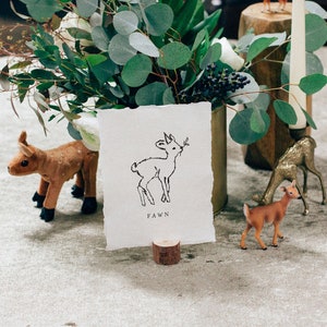 Woodland Birthday Centerpiece: Forest Animal Table Numbers (Digital File)