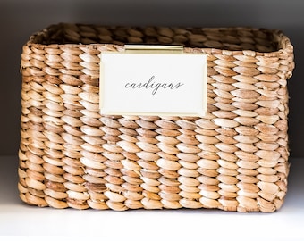 Calligraphy Storage Bin Labels Template: DIY Home Organization (Digital File)