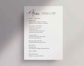 Double Sided Menu | Etsy