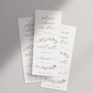 Doljabi Raffle Ticket Template: Korean First Birthday (Printable)