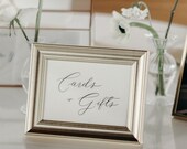 Cards and Gifts Sign Template: Wedding Calligraphy (Editable Printable)