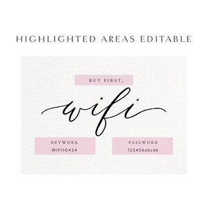 Wifi Sign Printable, but First Wifi Password Sign, Guest Room Internet ...