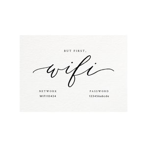 Wifi Sign Printable, but First Wifi Password Sign, Guest Room Internet ...