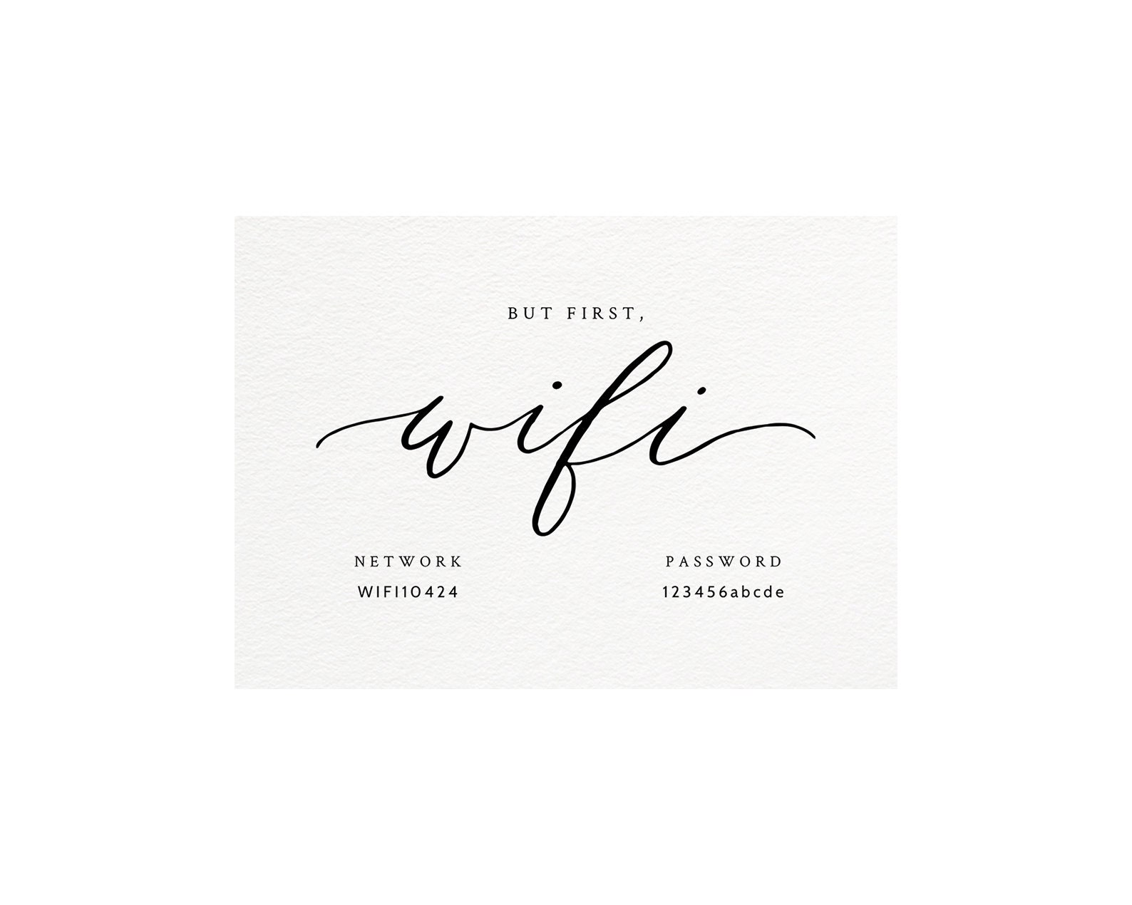 Wifi Sign Printable but First Wifi Password Sign Guest Room - Etsy