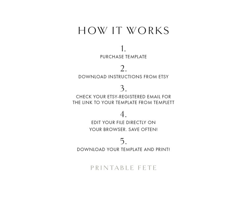 GWEN | Modern Minimal Wedding Invitation Template, Minimalist Script, Editable File, Templett #2543 image 7