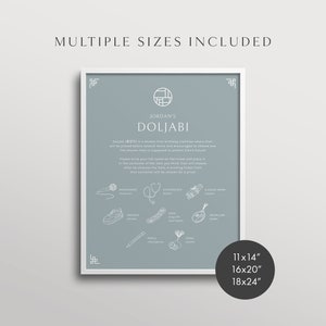 Doljabi Board Sign With Icons, Modern Dohl, Printable Dol Template ...