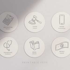 Doljabi Jar Raffle Tags: Korean First Birthday Labels (Digital File, Templett #9211)