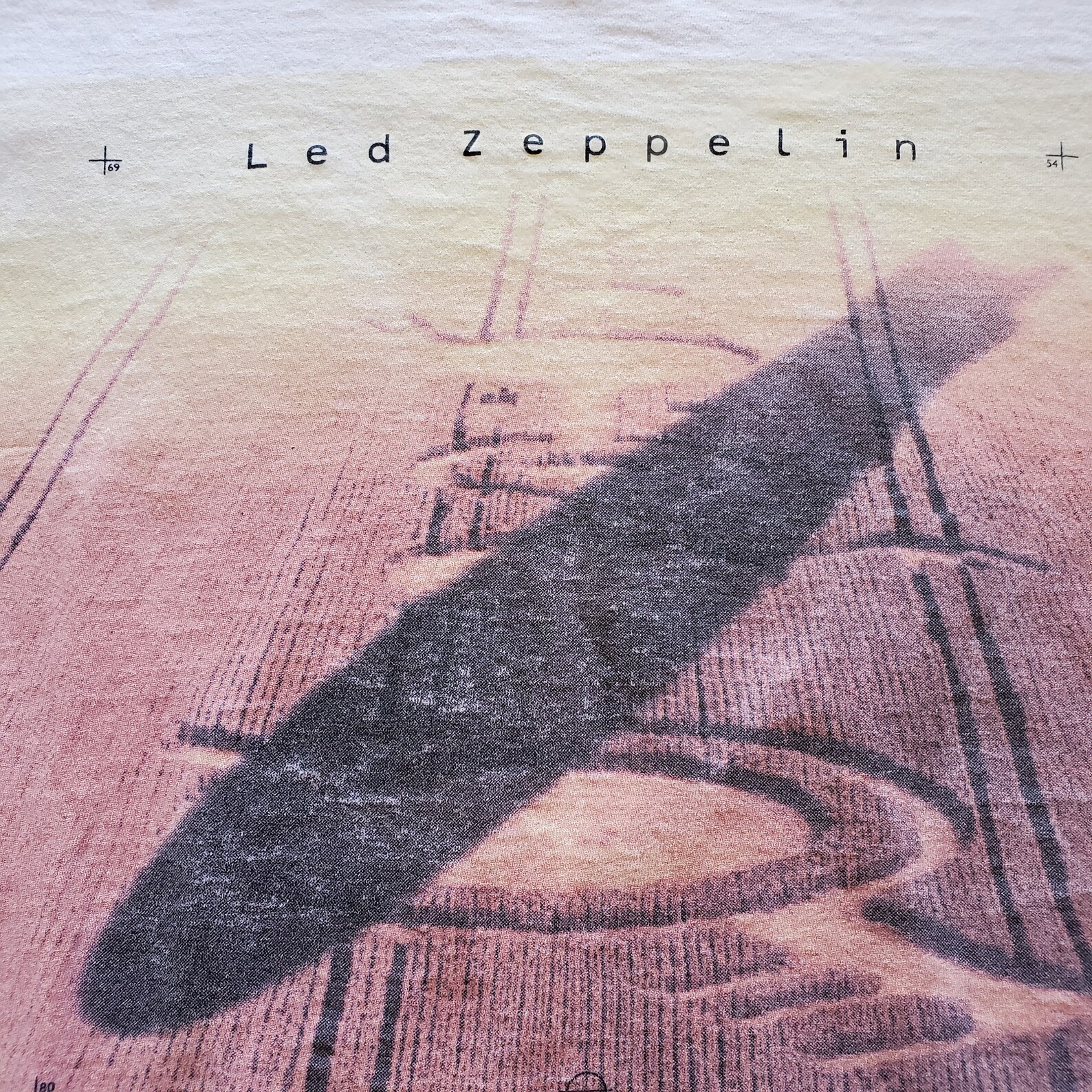 Vintage 1990 Led Zeppelin Crop Circles Shirt // Size XL // Etsy