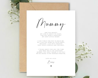 Mummy to be Poem gift A5 Card with envelope, Mum to be, Pregnancy Reveal, Mummy to be, New Mum, Mummy to be Card, Gift for a mummy to be