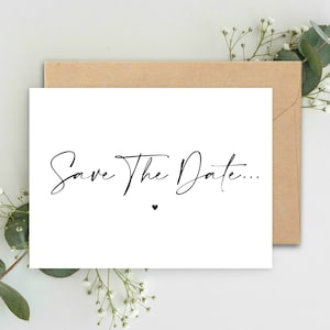 Save the Date A5 Karte & Umschlag, Schwangerschaft Ankündigung Minimalistische Karte, Hochzeit Datum Karte, Schwangerschaft Reveal Karte für Familie und Freunde