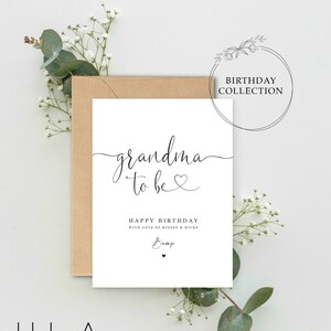 Happy Birthday Oma to be Karte von Bump mit Umschlag, Oma to be, Happy Birthday Oma, Oma to be Geburtstagskarte Love Bump