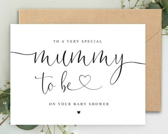 A special Mummy to be on your Baby Shower A5 Card with envelope, Baby Shower Card for Mummy to be, Card for Baby Shower Gift, Minimalistic