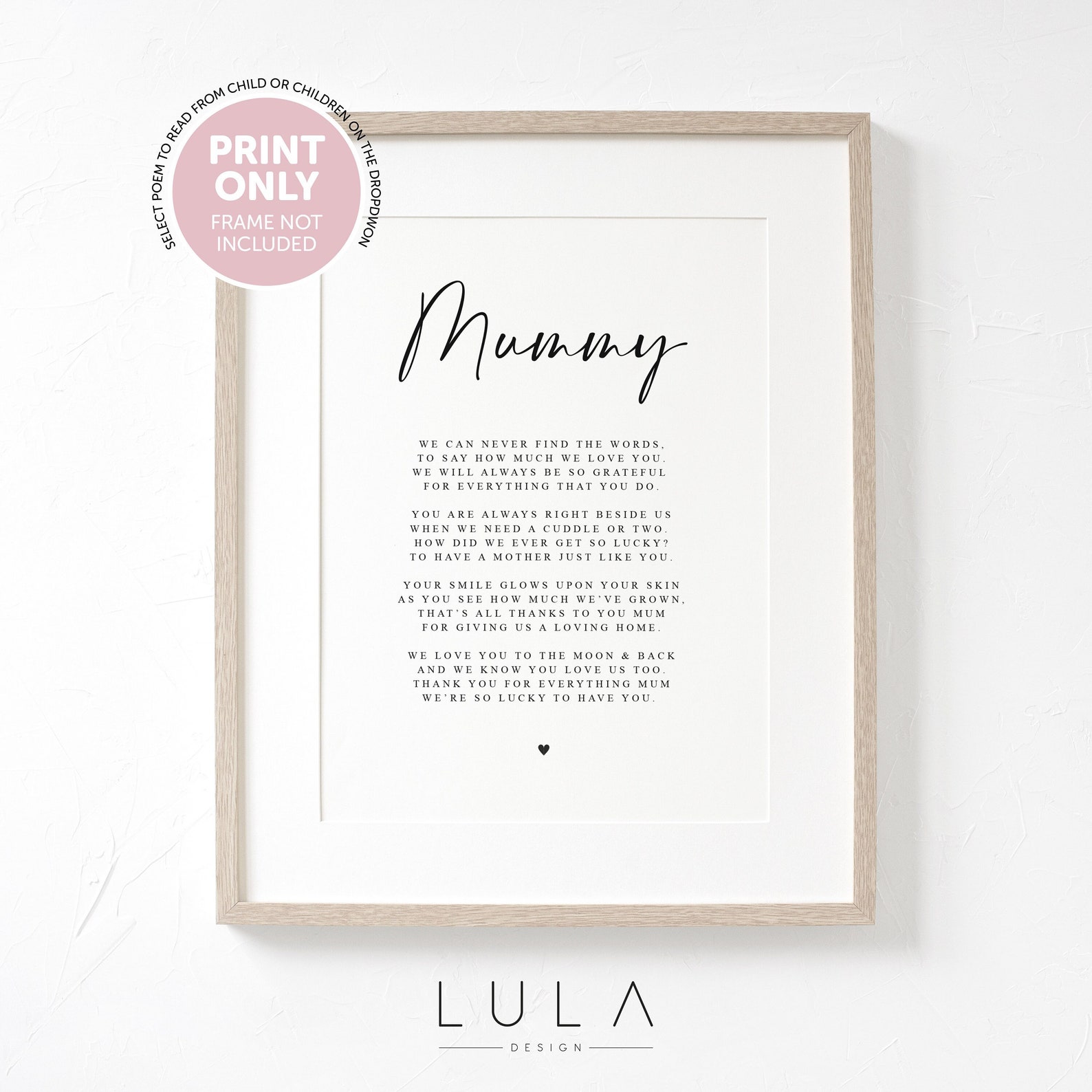 Mummy Poem A4 or A5 PRINT Mothers Day Gift Gift for Mum Mum - Etsy