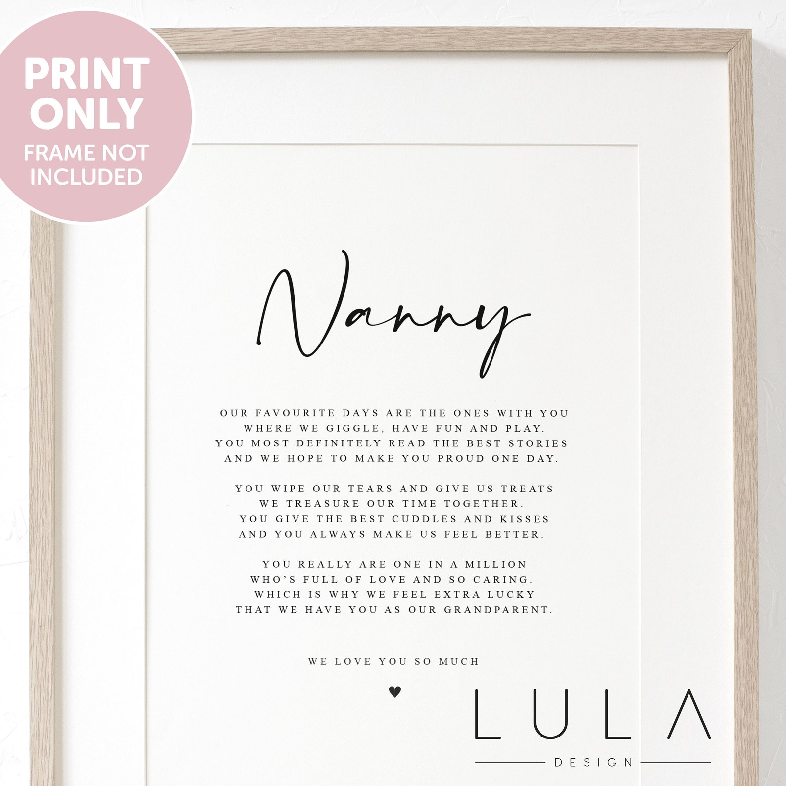 NANNY NANNIE Poem A4 A5 PRINT Nanny Gift Grandparent Poem Etsy