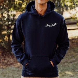 Dog Dad Printed Father&#39;s Day Hoodie Mens Fathers Day Gift Dog Dad Hoodie, Dog Dad Birthday Hoodie, Gift from the Dog for Dog Dad