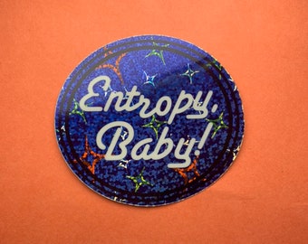 Entropy, Baby! Glitter Space Sticker Waterproof