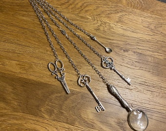 Victorian Steampunk Themed Silver Colour Chatelaine