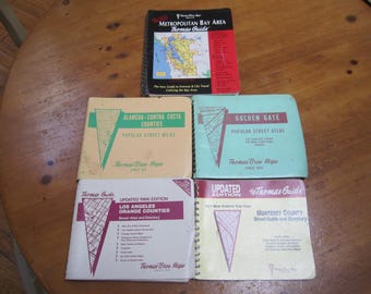 Vintage Thomas Bros. Maps The Thomas Guide CALIFORNIA  regional atlases