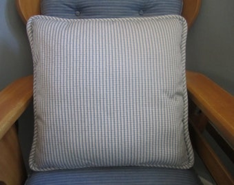 PIERRE DEUX French Country blue and white check/plaid custom pillow