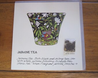 TAYLOR and NG tea card/frameable art 1974  JASMINE