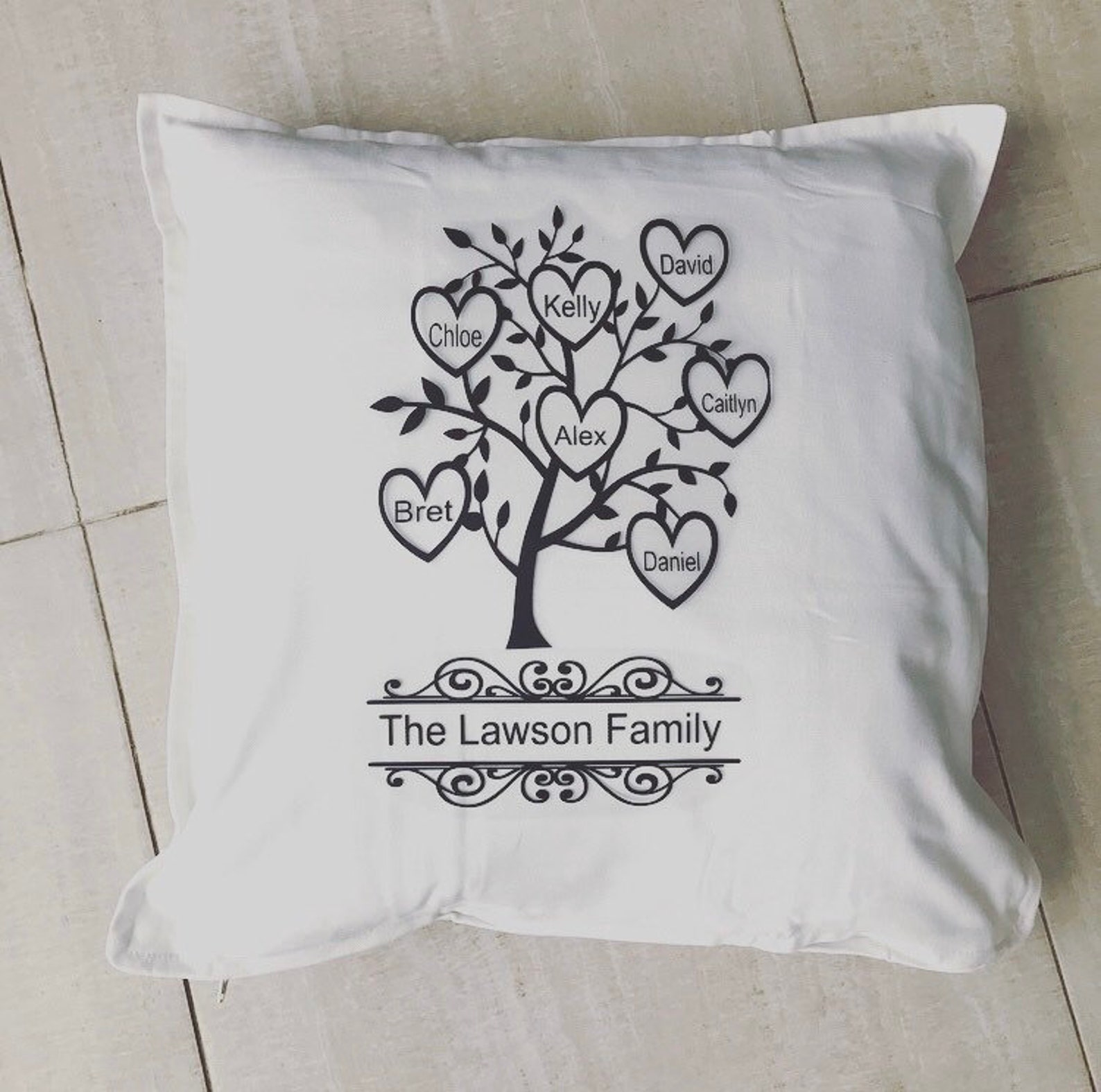 Family tree cushion sofa cusion family Etsy