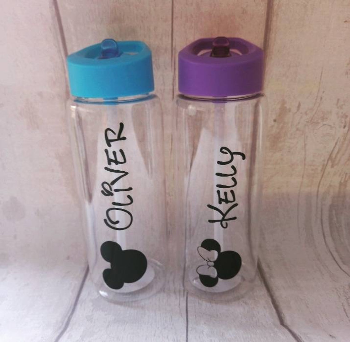 Personalised Vinyl Decal Water Bottles Etsy UK