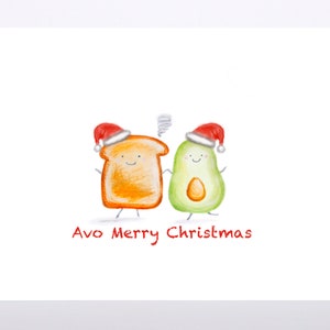 Avo Merry Christmas - Grußkarte, Essen, Geburtstag, Jubiläum, Weihnachten, einfach so, jeder Anlass