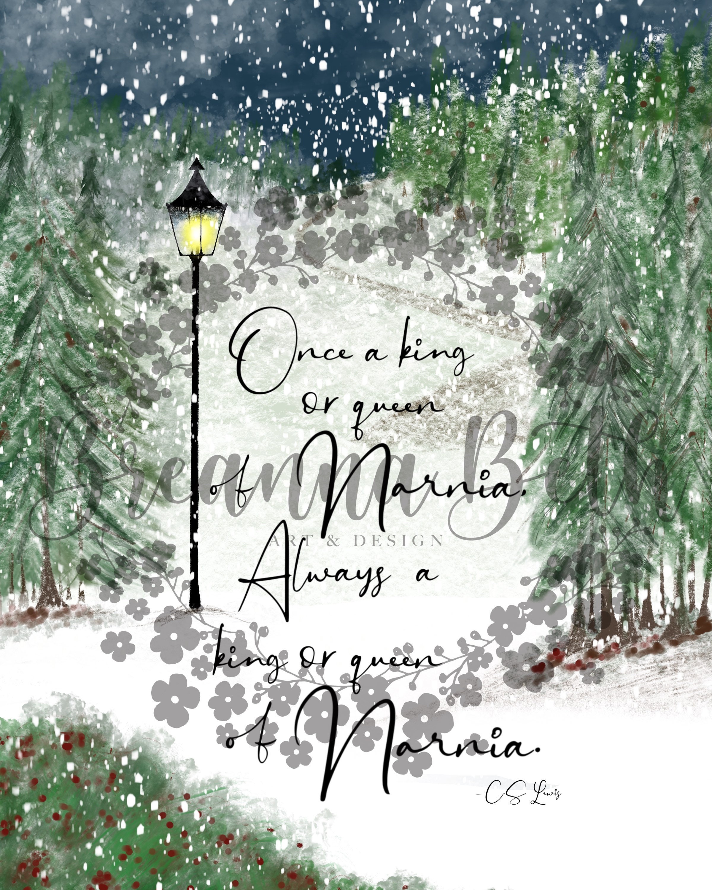 narnia print cs lewis quote etsy