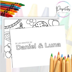 Cartes de correspondance à colorier pour enfants - Cartes A2 amusantes à colorier et à offrir - Papeterie personnalisée - Carte d'activités à faire soi-même pour les anniversaires et les fêtes
