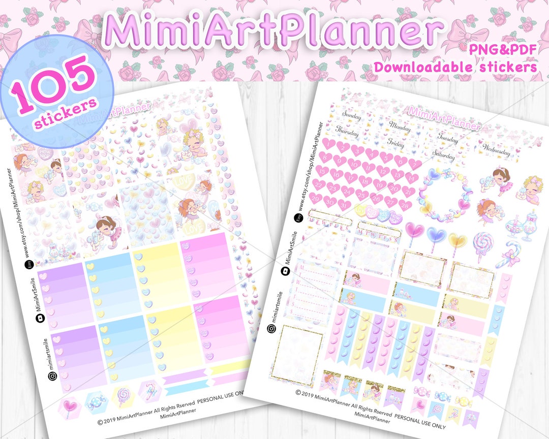Candy Girl Digital Planner Stickers | Digital Stickers | Goodnotes ...
