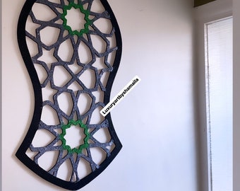 Nailain paak .sandal of prophet (PBUH) ,Islamic wall art ,home decor, milaad gift .Eid gift.Islamic frame. Ayatulkursi . Wooden wall art