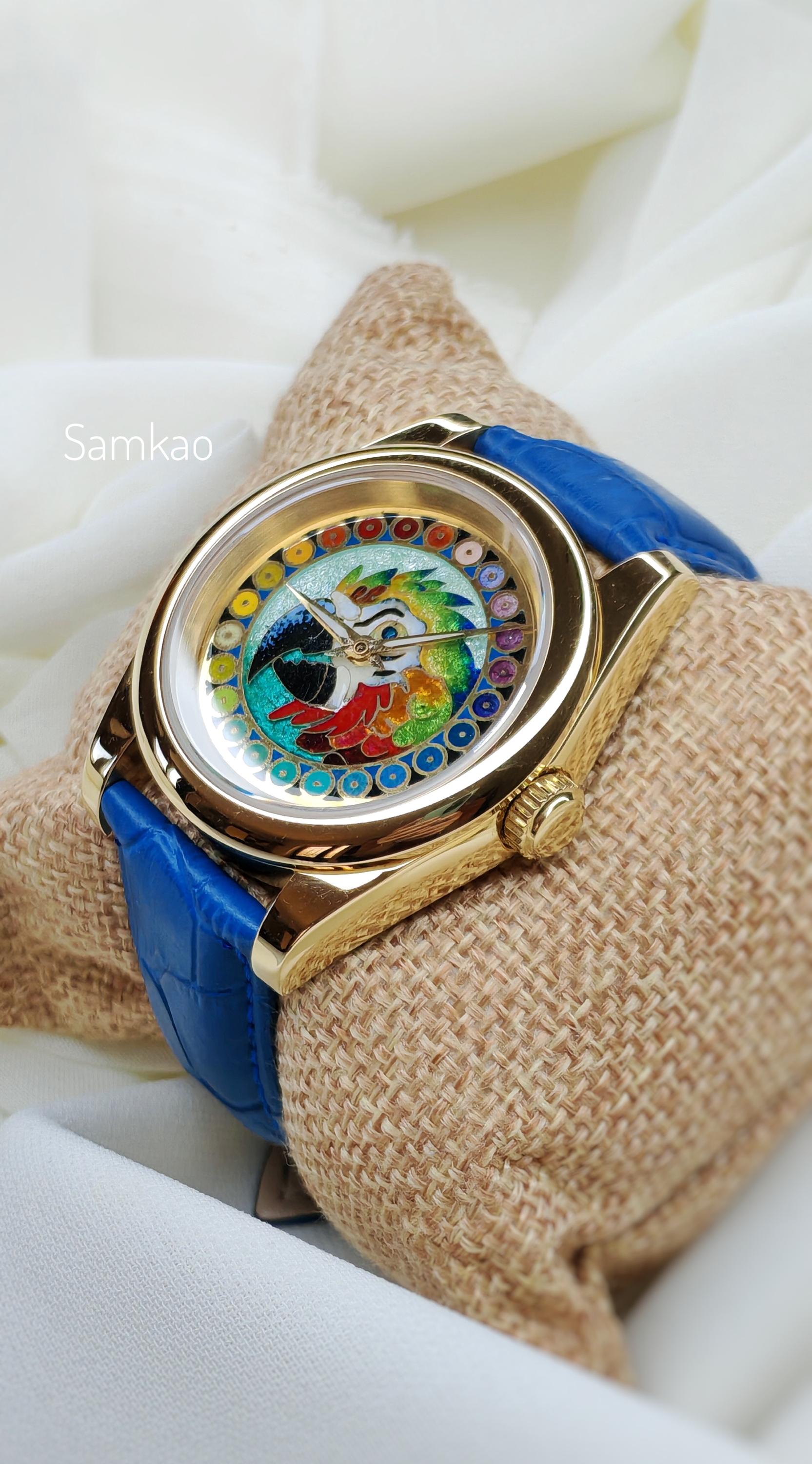 Vintage Welma Ladies Wristwatch Quartz Cloisonné Enamel Case Japan Movement Cloisonne Watches - Etsy main image 2