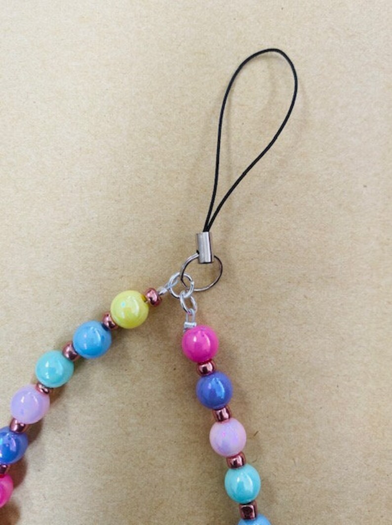 Cell Phone Beads Phone Charm Rainbow Beaded Cell Phone Etsy