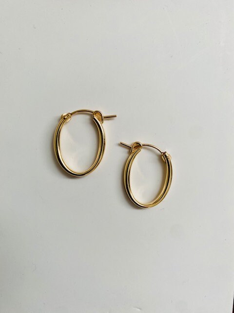 Oval Gold Filled Hoops/ Oval Hoops/light Weight Hoops/ Gold - Etsy