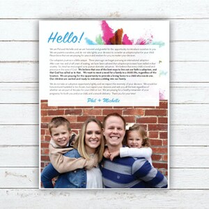 Carta de adopción a la querida madre biológica: diseño personalizado para usted en formato PDF - Servicios de diseño
