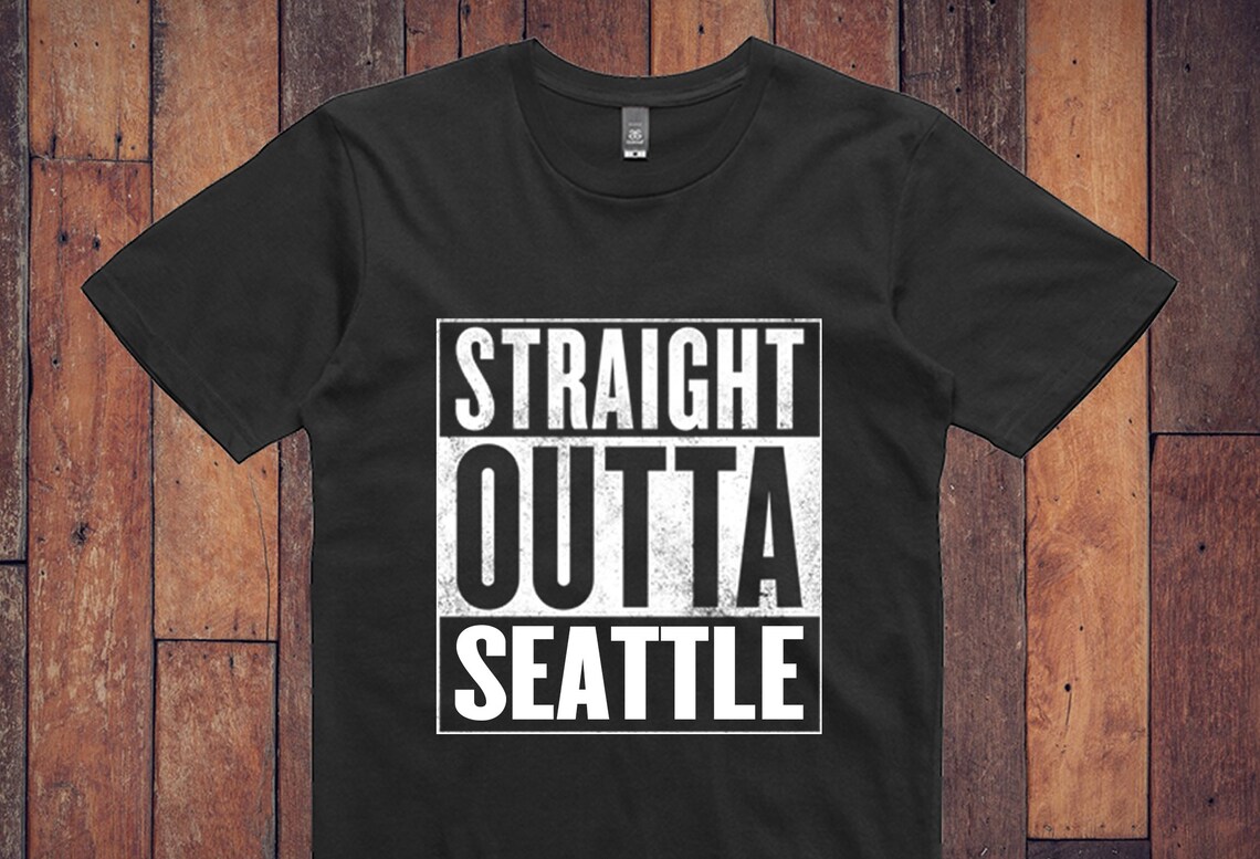 Seattle Distressed Tshirt Straight Outta Seattle Shirt Etsy UK