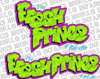 The Fresh Prince of Bel Air TV Show Logo PNG Transfer Sublimation Tshirt Retro Vintage 90s TV Shows Nostalgia Printable Wall Art Printable