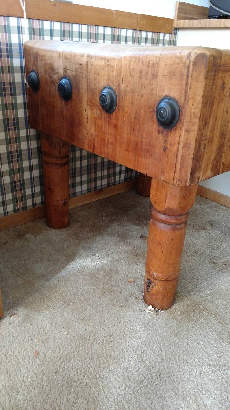 antique butcher block