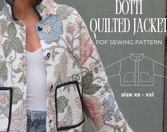 Naaipatroon gewatteerd jasje Dotti | PDF-patroon | Video-tutorial | Maat XS-XXL | Direct downloaden