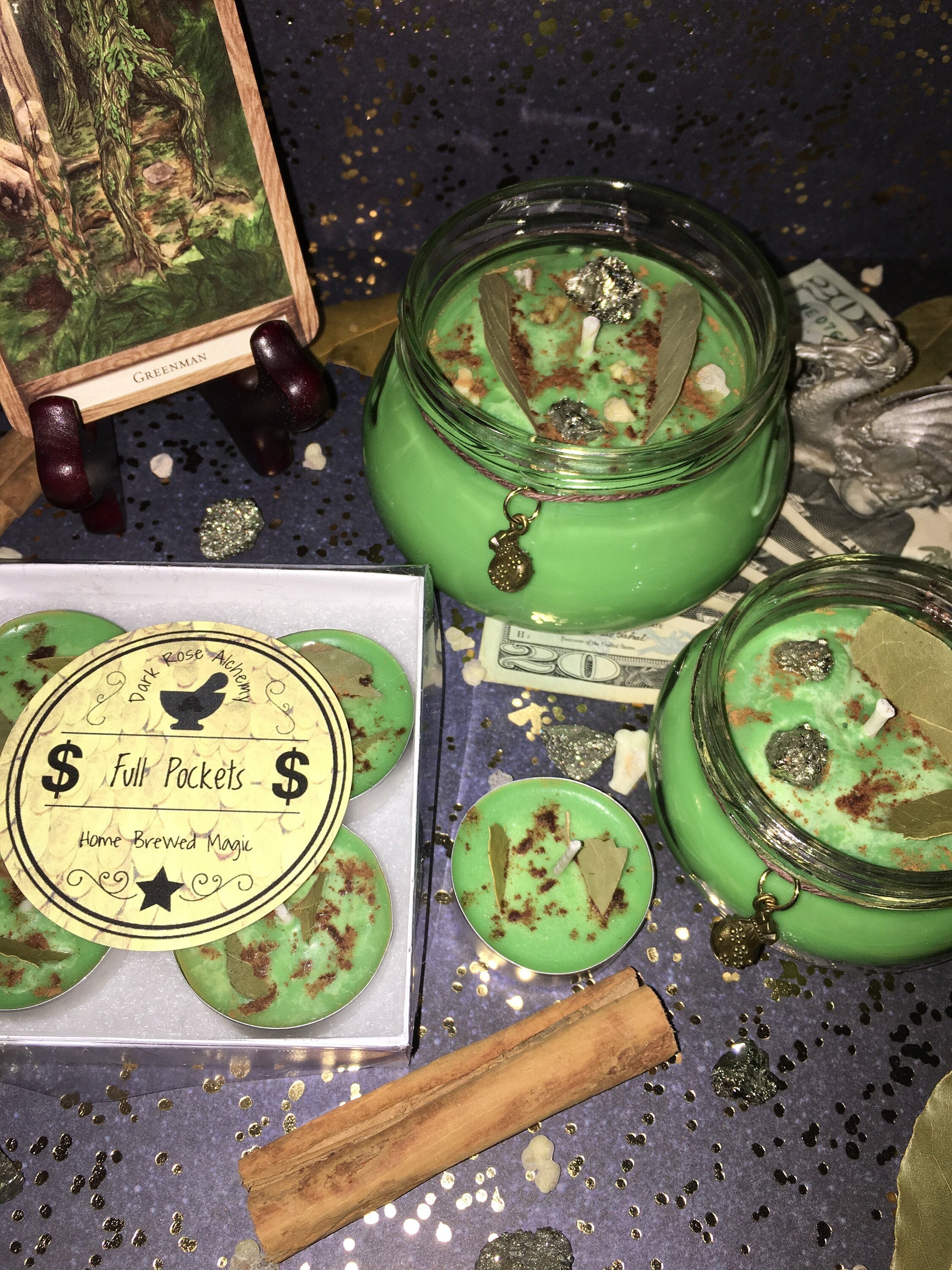 Full Pockets - Money Drawing Spell Candle