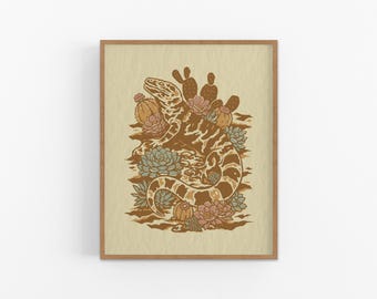 Gila Monster Hand-drawn Giclée Art Print